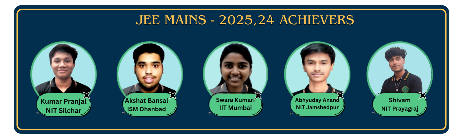 JEE Mains 2024 & 2025 Achievers — Scholar's Mate Bhagalpur